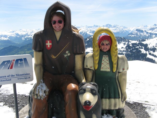 Frieda mit Kelly auf dem Rigi