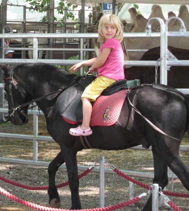 Frieda beim Reiten