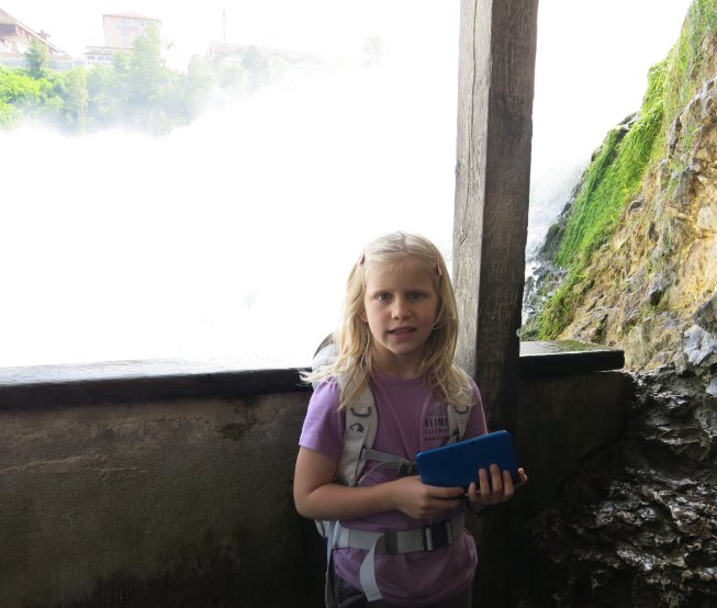Frieda beim Rheinfall