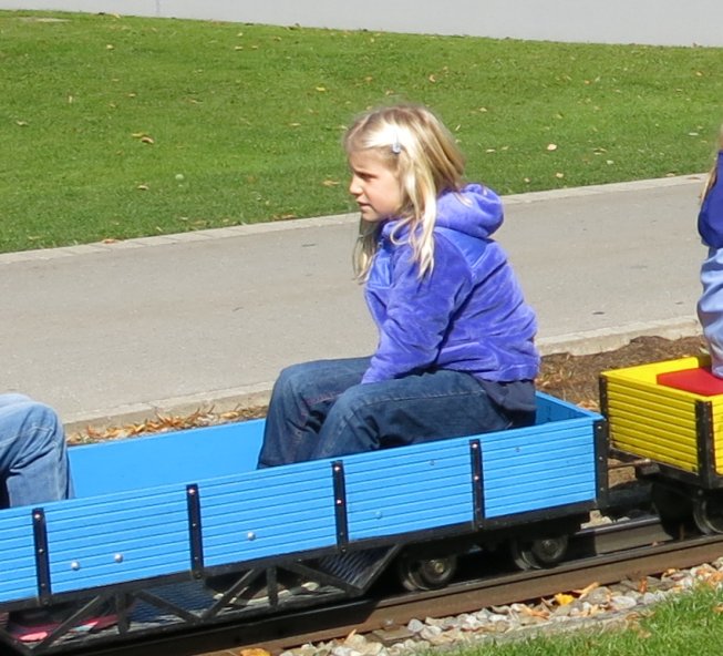 Ein guter Tag für Frieda: die Kleineisenbahn war in Betrieb